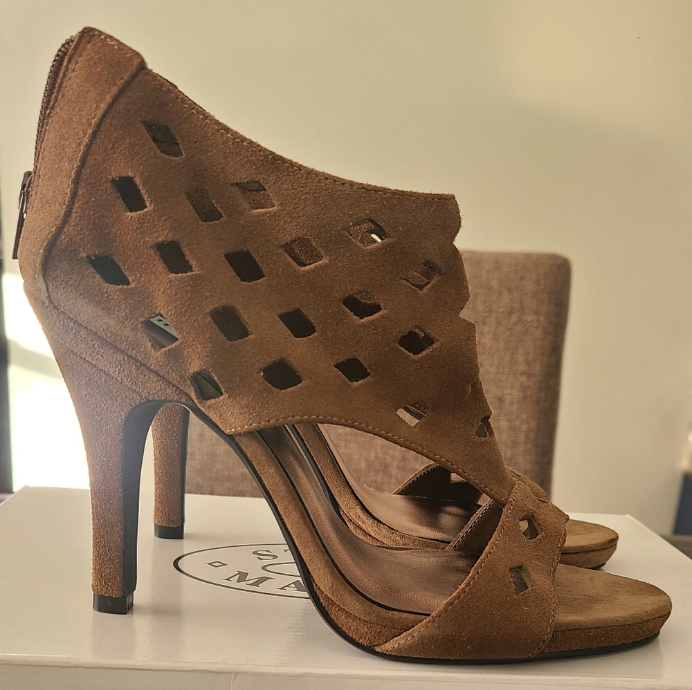 Steve Madden Open Toe Suede Heels